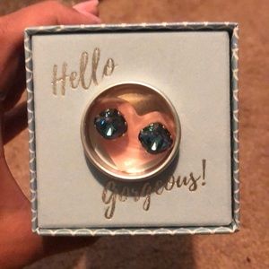 BRAND NEW AQUAMARINE JOJO EARRINGS